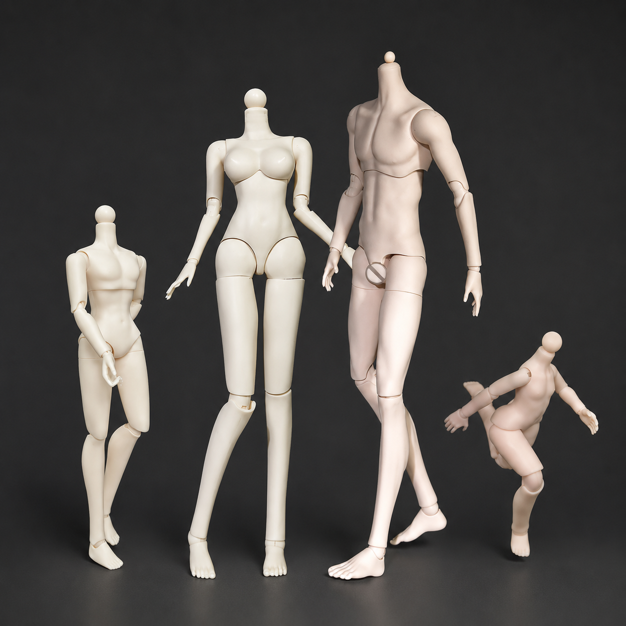 1/6 Scale MJD Male/Female Body Model, 1/12 OB11 GSC Head Jointed Action Figure BJD Doll Product view
